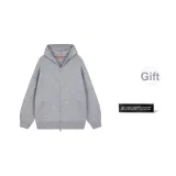 Тёмно-серый кардиган с капюшоном из шерсти