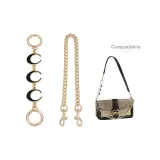 (Прямой Золотой) Черная луна Цепь-удлинитель + Собачья пряжка Декоративная цепочка 45 см