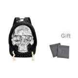 Толстый шнур, череп (серебряный)