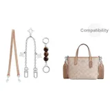 [City15 Камео Коричневый Трехкомпонентный Комплект] Подмышечный Плечевой ремень 67 см + Янтарно-Коричневый Удлинитель Цепочки 13 см + Декоративная Цепочка со Звездами 30 см