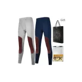 2 пачки (Светлый Фотиния Серый + Темный Синий) Чистый Хлопок Дружественный к коже / С флисовой подкладкой Наколенники / Антибактериальный Удобный