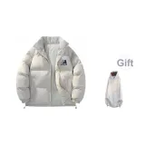 "2 Pack Standard Edition" Бежевый Хлопковый Куртка "Темно-синий Синий Логотип" + Белый Фотиния Серый Свитшот