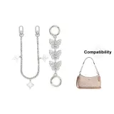 [Серебряный] Бабочка Удлинительная Цепь 15 см + Декоративная Цепь 35 см