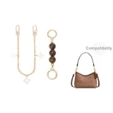 [Золотистый] Амбра Жемчужный + Четырехлистный Клевер Декоративная Цепь 30 см