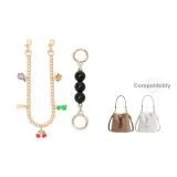 [Золотистый] Черный жемчуг + Многоэлементная декоративная цепь 45 см