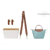 [Трехкомпонентный комплект] Маленький эвкалиптовый цвет, плечевой ремень 86-103 см + белый, отделение, стиль, бумага DuPont, подкладка