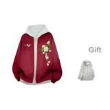 Красный + Внутренний слой Фотиния Серый Свитшот