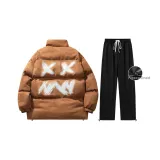 Флисовый комплект одежды (Топ кофейного цвета + штаны черного цвета)