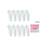 10 пачек [Белые, 10 пар носков, Crew, длинные до голенища]