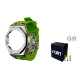 Серебряный корпус, зеленые ленты для принтера.