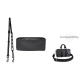 Чёрный акрил, кожаный ремешок 98-122 см + Keepall 25, эксклюзивная подкладка