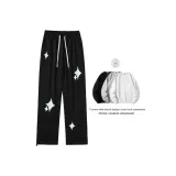 Black (В комплекте с однотонной круглой воротником свитшот)