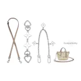 [Через плечо] Песочный четырехлистный клевер, кожаный ремешок + декоративная цепь