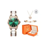 Керамика Ремешок Розовый Корпус Зеленый Циферблат