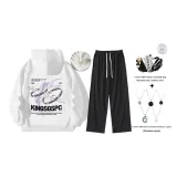 Белый, с подкладкой и утеплённый (в комплекте с модным ожерельем + сумка через плечо)