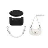 Сердце Жемчужное, декоративная цепочка 38 см, немецкий язык, бархат, черная подкладка