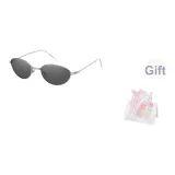 Мерцание Серебряный с Черными Серыми Линзами