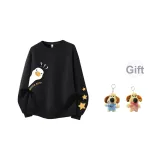 Чёрный, с флисовой подкладкой, стиль (случайный, с подарками 1 щенок, карабинер)