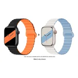 Яблоко, силиконовый ремешок - черный, апельсин, белый, синий