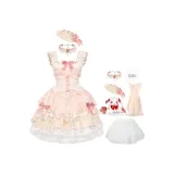 Кремовый Карамельно-коричневый Балет: Розовый JSK+Подюбник+Кролик Сумка