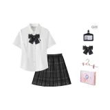 Yue Hua High Рубашка с коротким рукавом (Slim Fit) + Угольный карандаш 39 см + Подарок + Мелкий предмет + Подвесной ярлык + Вешалка