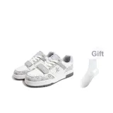 Элегантный Белый Серый (В комплекте носки*1)