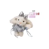 Синяя повязка для волос, юбка + щенок, поздравительная открытка