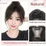 Т-образная застёжка, чёлка "восьмёрка" [6*8 Natural], 25 см