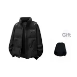 Черный жилет + черный круглый вырез свитшот