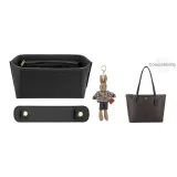 Coach Тоут 30 (Черный) Плечевые накладки + Подкладка + Коричневый кролик