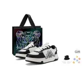 White/Black (Черная Тигровая Сумка для покупок + Брелок для обуви со звездами)