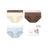 Кожа + Темно-коричневый + Светло-синий