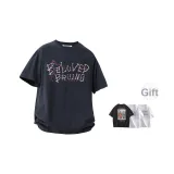 Темно-синий (с случайным принтом, короткий рукав)