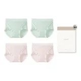 [4 упаковки] 2 упаковки зеленый + 2 упаковки кораллово-розовый