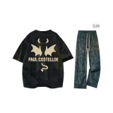 Black (В комплекте с Black Tie-Dye Casual Pants BK689)  
Черный (В комплекте с Черными Тай-дай Повседневными Штанами BK689)