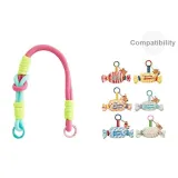 Розовый и зеленый шнурок 34,5 см