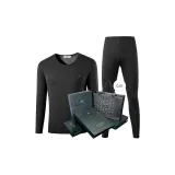 Мужской комплект (черный) двухслойный, утолщенный / с флисовой подкладкой / подарочная коробка комплект