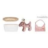 Белый водонепроницаемый лайнер (с бесплатным розовым украшением в виде щенка)