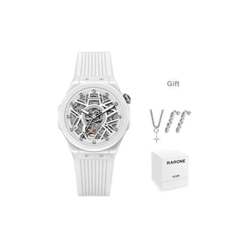 RARONE Механический механизм Женские часы Little Twin Stars Collection 38mm*38mm*38mm Белый