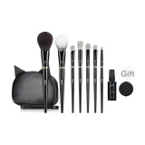 7-штучный Набор Кистей для Мастера Пианино (Черный Кот Дизайн) + 50 мл Спрей для Очистки Кистей + Подставка для Кистей