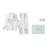 [Подарочная коробка комплект] Белый нефрит, пион, двубортный, женский комплект