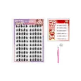 Клей-Бесплатно Осенний Кленовый Накладные ресницы + Маленький Пламя Нижние ресницы + Пинцет