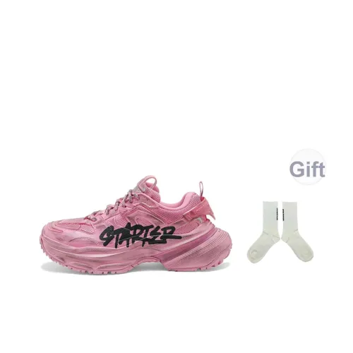 STARTER Устойчивый к истиранию противоскользящий низкий топ кроссовки с толстой подошвой унисекс розовый