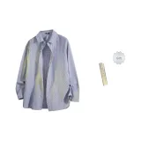 Джинсовый синий, белые полосы.