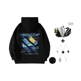 Черный флис с утеплением (в комплекте с модным ожерельем + сумка через плечо)