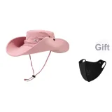 Розовая шляпа для скалолазания + подарок - маска для лица