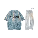 Gray (В комплекте с White Tie-Dye Casual Pants BK689)  
Серый (В комплекте с Белыми Повседневными Штанами Тай-дай BK689)