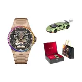 [Суперкар Коробка] Розово-золотой - Радужный ромб - Стальной браслет