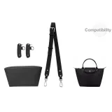 [Трехкомпонентный комплект] Маленький черный, серебряный плечевой ремень 86-103 см + черный отделение, стиль позиционирования, бумага DuPont, подкладка