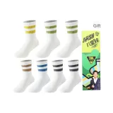 Школьные носки до бедра, 7 пар, подарочная коробка, набор (возраст 10-12 лет / цветовые блоки)